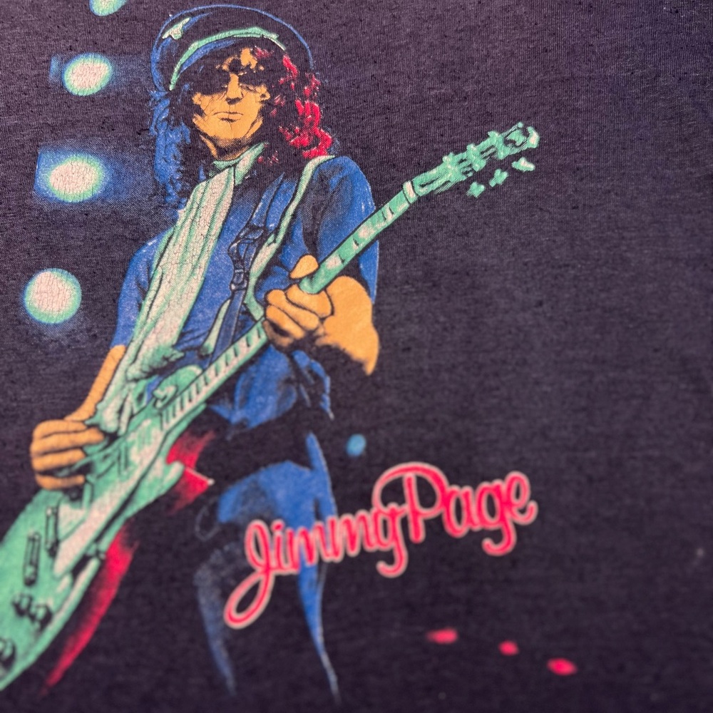 Vintage 80s Jimmy Page The Firm Tour T-Shirt - Picture 6 of 16